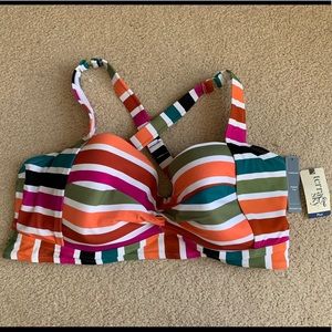 Plus size underwire swim top